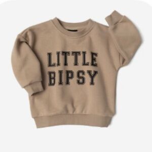 Little Bipsy Tan Collegiate Crewneck Size 3-6 Months New NWT